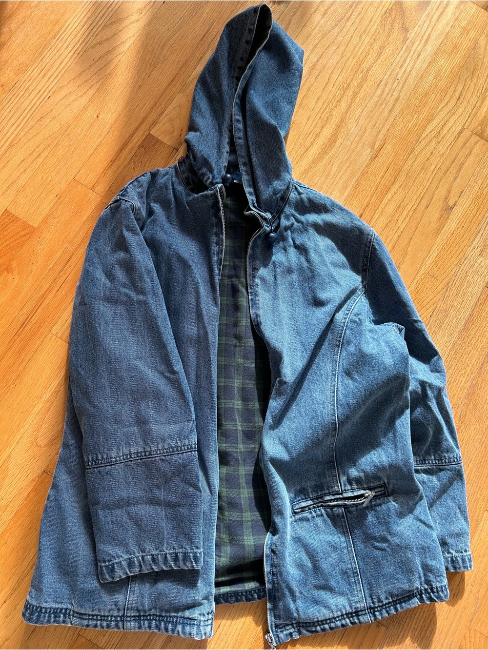 North Style Denim Jacket with Detachable Hood